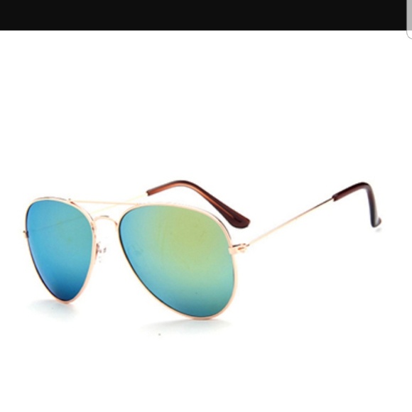 Green/blue lens navigator sunglasses - Picture 1 of 2